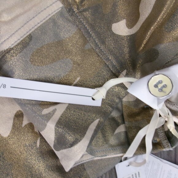 New with tags Freddy WR. UP Gold Glitter Camo High Waist Button Fly Pants S - Picture 11 of 14